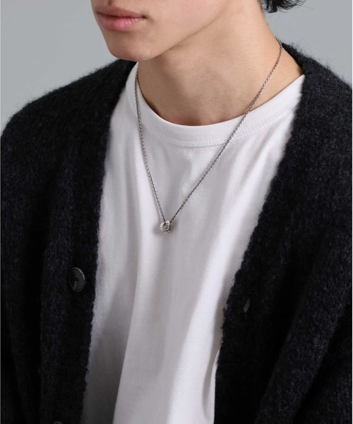 LION HEART（ライオンハート）の「“for Gift”槌目ダブルリングネックレス/シルバー925【LION HEART / ライオンハート】（ネックレス・メンズ・シルバー・50cm）」の7枚目の写真