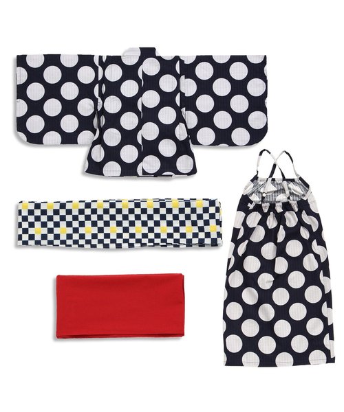 apres les cours（アプレレクール）の「女の子ドット柄浴衣セット（浴衣・キッズ・アイボリー/ネイビー・140/100/120/110/130）」の19枚目の写真