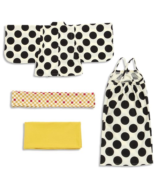 apres les cours（アプレレクール）の「女の子ドット柄浴衣セット（浴衣・キッズ・アイボリー/ネイビー・140/100/120/110/130）」の8枚目の写真