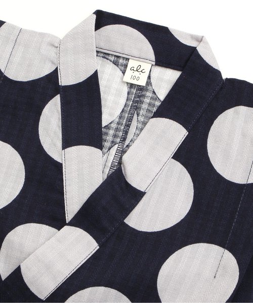 apres les cours（アプレレクール）の「女の子ドット柄浴衣セット（浴衣・キッズ・アイボリー/ネイビー・140/100/120/110/130）」の9枚目の写真