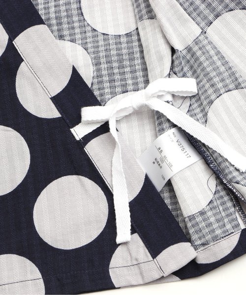 apres les cours（アプレレクール）の「女の子ドット柄浴衣セット（浴衣・キッズ・アイボリー/ネイビー・140/100/120/110/130）」の13枚目の写真