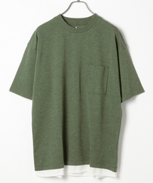 GLOBAL WORK | 【汗ジミ軽減】インレイレイヤード半袖/763956(Tシャツ/カットソー)