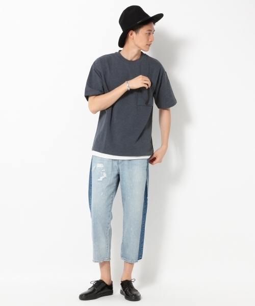 GLOBAL WORK（グローバルワーク）の「【汗ジミ軽減】インレイレイヤード半袖/763956（Tシャツ/カットソー・メンズ・レッド/グリーン/ネイビー/オフホワイト・LARGE/SMALL/X-LARGE/MEDIUM）」の15枚目の写真