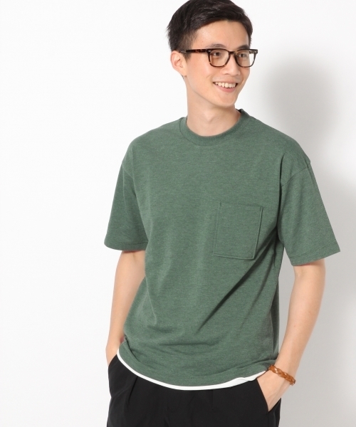 GLOBAL WORK（グローバルワーク）の「【汗ジミ軽減】インレイレイヤード半袖/763956（Tシャツ/カットソー・メンズ・レッド/グリーン/ネイビー/オフホワイト・LARGE/SMALL/X-LARGE/MEDIUM）」の13枚目の写真