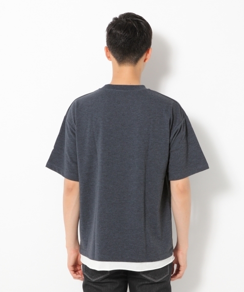 GLOBAL WORK（グローバルワーク）の「【汗ジミ軽減】インレイレイヤード半袖/763956（Tシャツ/カットソー・メンズ・レッド/グリーン/ネイビー/オフホワイト・LARGE/SMALL/X-LARGE/MEDIUM）」の11枚目の写真