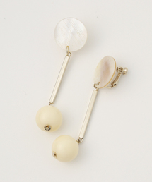 un dix cors | シェル×アクリルボールイヤリング(イヤリング)