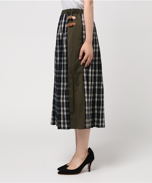 POU DOU DOU（プードゥドゥ）の「チェックキルト風プリーツスカート（スカート・レディース・レッド/ブラウン/ネイビー・3）」の6枚目の写真