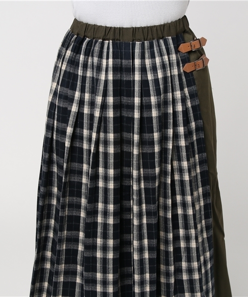 POU DOU DOU（プードゥドゥ）の「チェックキルト風プリーツスカート（スカート・レディース・レッド/ブラウン/ネイビー・3）」の11枚目の写真