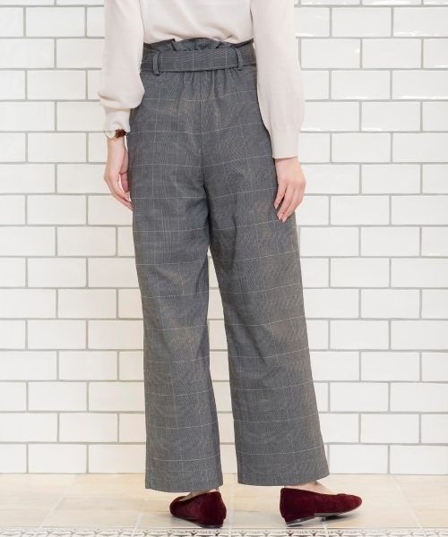le.coeur blanc（ルクールブラン）の「【WEB限定PRICE】グレンチェックワイドパンツ（その他パンツ・レディース・グレー系その他/ブラウン系その他2・SMALL/MEDIUM）」の5枚目の写真