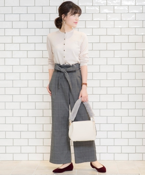 le.coeur blanc（ルクールブラン）の「【WEB限定PRICE】グレンチェックワイドパンツ（その他パンツ・レディース・グレー系その他/ブラウン系その他2・SMALL/MEDIUM）」の7枚目の写真