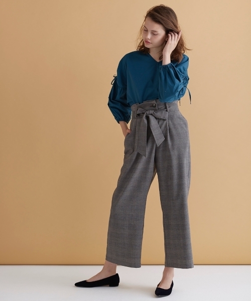 le.coeur blanc（ルクールブラン）の「【WEB限定PRICE】グレンチェックワイドパンツ（その他パンツ・レディース・グレー系その他/ブラウン系その他2・SMALL/MEDIUM）」の12枚目の写真