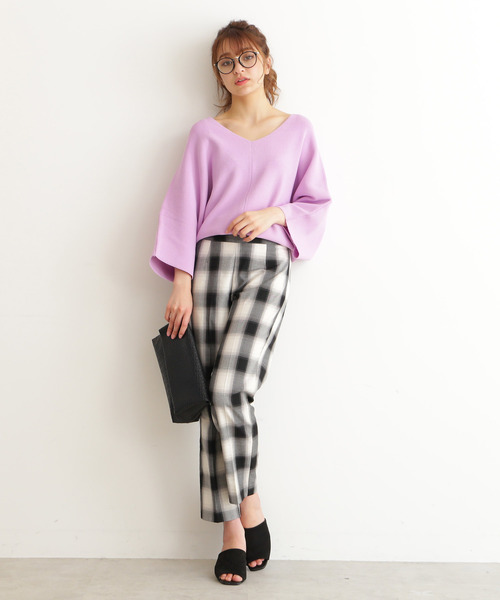 FREE'S MART（フリーズマート）の「◆ぼかしチェックテーパードパンツ（その他パンツ・レディース・ブラック系その他/レッド系その他・SMALL/MEDIUM）」の13枚目の写真