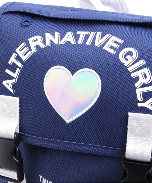 algy（アルジー）の「アーチロゴフラップリュック（バックパック/リュック・キッズ・ブラック/ラベンダー/ネイビー・FREE）」の10枚目の写真