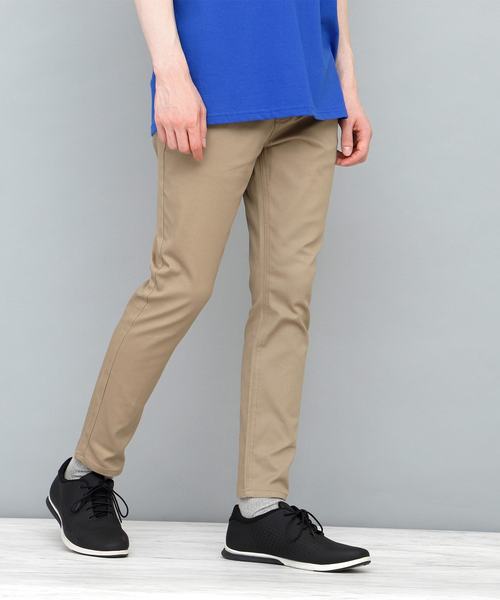 EMMA CLOTHES(エマクローズ)の「スリムアンクルスキニーストレッチパンツ(チノパンツ・メンズ・ブラック/チャコールグレー/ネイビー/ベージュ/カーキ/グレー・M/L)」の1枚目の写真