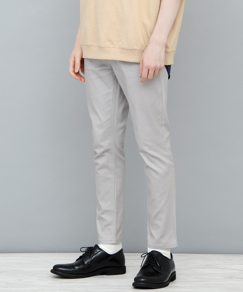 EMMA CLOTHES(エマクローズ)の「スリムアンクルスキニーストレッチパンツ(チノパンツ・メンズ・ブラック/チャコールグレー/ネイビー/ベージュ/カーキ/グレー・M/L)」の4枚目の写真