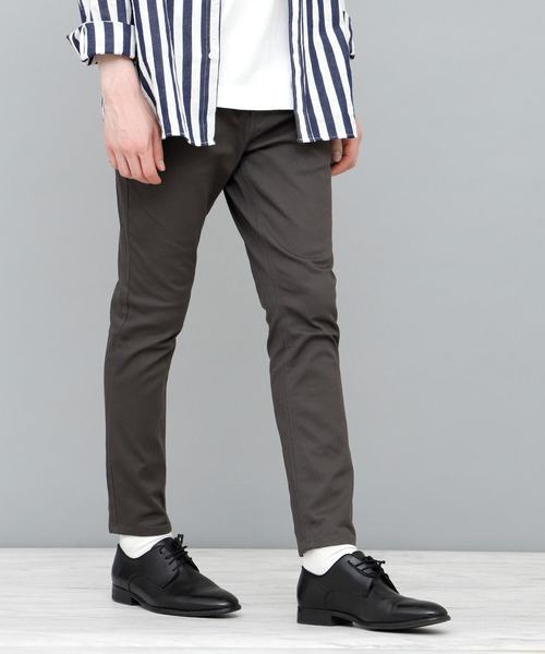 EMMA CLOTHES(エマクローズ)の「スリムアンクルスキニーストレッチパンツ(チノパンツ・メンズ・ブラック/チャコールグレー/ネイビー/ベージュ/カーキ/グレー・M/L)」の3枚目の写真