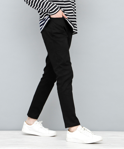 EMMA CLOTHES(エマクローズ)の「スリムアンクルスキニーストレッチパンツ(チノパンツ・メンズ・ブラック/チャコールグレー/ネイビー/ベージュ/カーキ/グレー・M/L)」の8枚目の写真