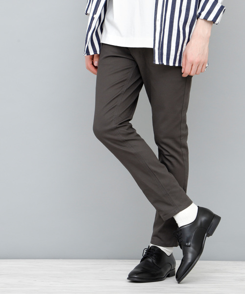 EMMA CLOTHES(エマクローズ)の「スリムアンクルスキニーストレッチパンツ(チノパンツ・メンズ・ブラック/チャコールグレー/ネイビー/ベージュ/カーキ/グレー・M/L)」の10枚目の写真