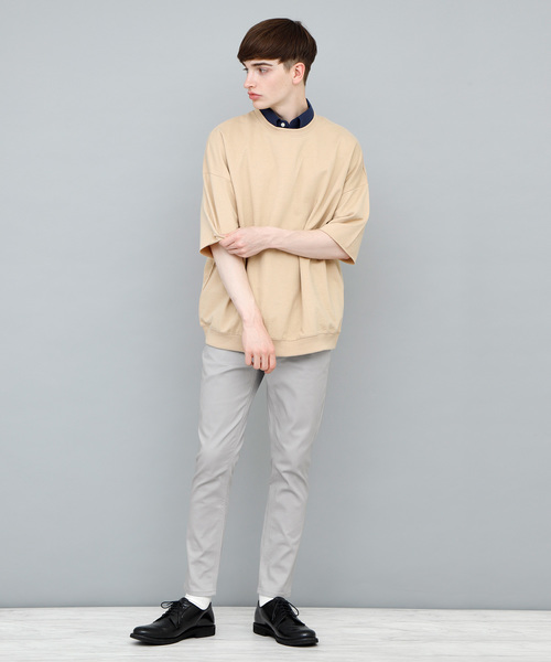 EMMA CLOTHES(エマクローズ)の「スリムアンクルスキニーストレッチパンツ(チノパンツ・メンズ・ブラック/チャコールグレー/ネイビー/ベージュ/カーキ/グレー・M/L)」の11枚目の写真