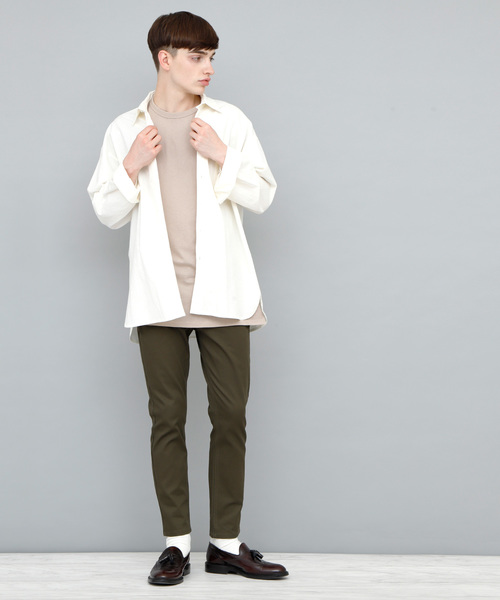 EMMA CLOTHES(エマクローズ)の「スリムアンクルスキニーストレッチパンツ(チノパンツ・メンズ・ブラック/チャコールグレー/ネイビー/ベージュ/カーキ/グレー・M/L)」の15枚目の写真