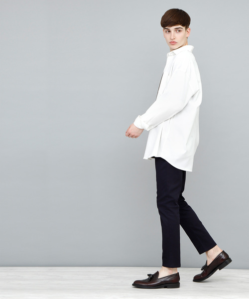 EMMA CLOTHES(エマクローズ)の「スリムアンクルスキニーストレッチパンツ(チノパンツ・メンズ・ブラック/チャコールグレー/ネイビー/ベージュ/カーキ/グレー・M/L)」の17枚目の写真