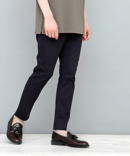 EMMA CLOTHES(エマクローズ)の「スリムアンクルスキニーストレッチパンツ(チノパンツ・メンズ・ブラック/チャコールグレー/ネイビー/ベージュ/カーキ/グレー・M/L)」の18枚目の写真