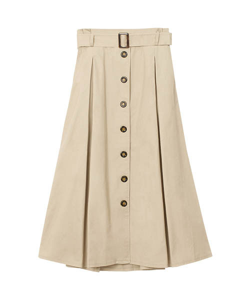Pierrot(ピエロ)の「ベルト付きロングトレンチスカート(スカート・レディース・ベージュ/ベージュ系その他/ネイビー/ライトベージュ/カーキ・M/L)」の4枚目の写真