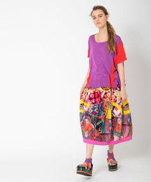 TSUMORI CHISATO / ツモリチサト TC83JK069 グアテマラマーケット 半袖カットソー TSUMORI CHISATO - 【TSUMORICHISATO】TC83JK069 グアテマラ
