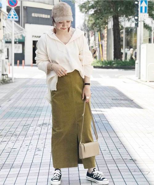 DouDou（ドゥドゥ）の「ワッフルメキシカンパーカー（Tシャツ/カットソー・レディース・ブラック/ベージュ/オフホワイト/カーキ・FREE）」の7枚目の写真