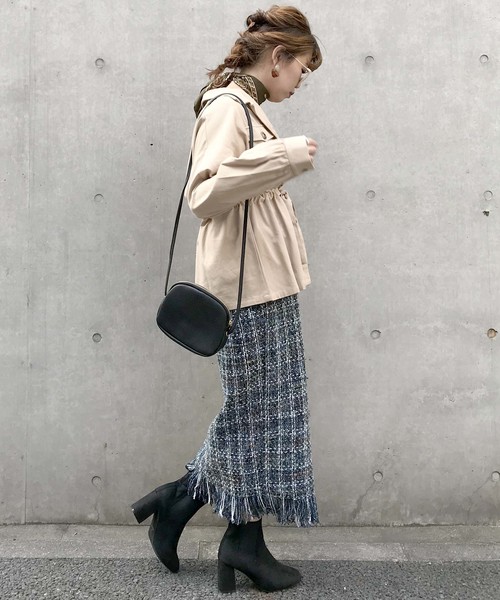 archives（アルシーヴ）の「【WEB限定】ラップ風ツイードフリンジスカート（スカート・レディース・グリーン系その他/キャメル/ピンク/ブルー/レッド・MEDIUM）」の17枚目の写真