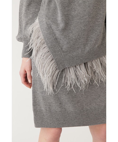 JILL STUART(ジルスチュアート)の「ファーマイアニットワンピース(ワンピース・レディース・グレー/グリーン/ピンク・FREE)」の9枚目の写真