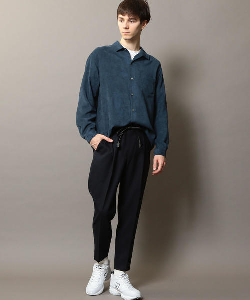 BEAUTY&YOUTH UNITED ARROWS（ビューティーアンドユースユナイテッドアローズ）の「BY サキソニー 1P ワイド テーパードパンツ о（スラックス・メンズ・ネイビー/ブラウン・X-LARGE/LARGE/SMALL/MEDIUM）」の9枚目の写真