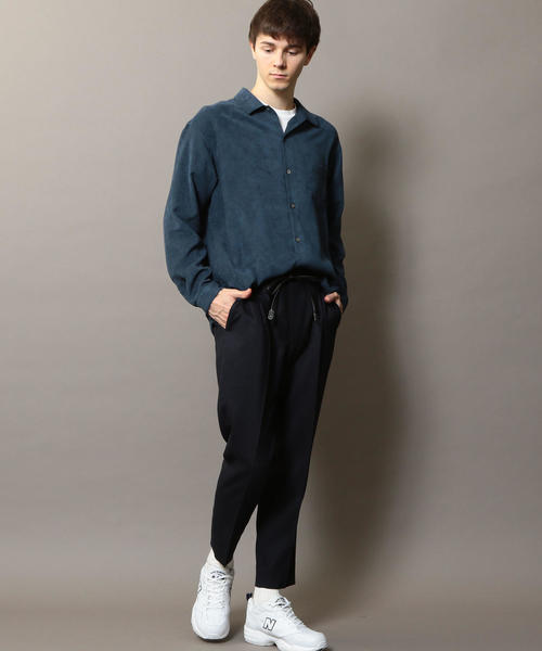 BEAUTY&YOUTH UNITED ARROWS（ビューティーアンドユースユナイテッドアローズ）の「BY サキソニー 1P ワイド テーパードパンツ о（スラックス・メンズ・ネイビー/ブラウン・X-LARGE/LARGE/SMALL/MEDIUM）」の10枚目の写真