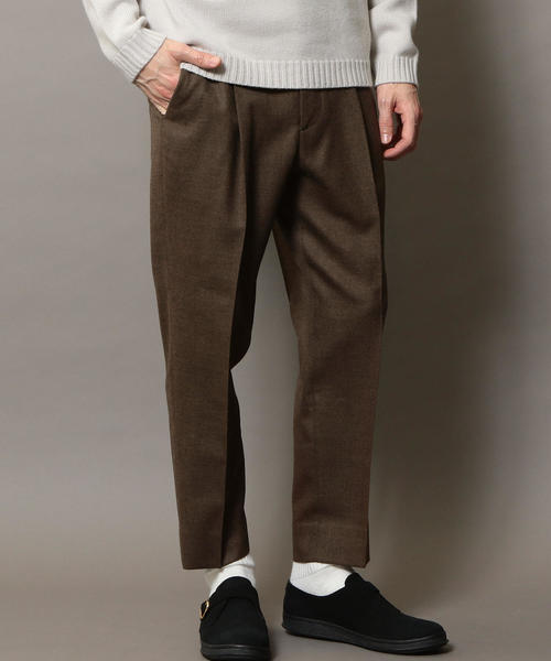 BEAUTY&YOUTH UNITED ARROWS（ビューティーアンドユースユナイテッドアローズ）の「BY サキソニー 1P ワイド テーパードパンツ о（スラックス・メンズ・ネイビー/ブラウン・X-LARGE/LARGE/SMALL/MEDIUM）」の12枚目の写真