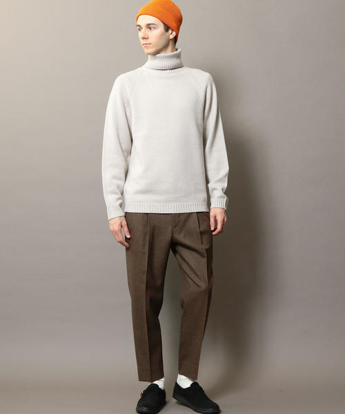 BEAUTY&YOUTH UNITED ARROWS（ビューティーアンドユースユナイテッドアローズ）の「BY サキソニー 1P ワイド テーパードパンツ о（スラックス・メンズ・ネイビー/ブラウン・X-LARGE/LARGE/SMALL/MEDIUM）」の13枚目の写真