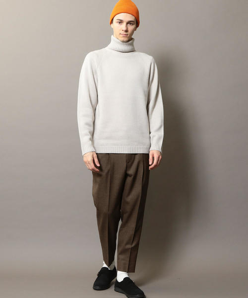 BEAUTY&YOUTH UNITED ARROWS（ビューティーアンドユースユナイテッドアローズ）の「BY サキソニー 1P ワイド テーパードパンツ о（スラックス・メンズ・ネイビー/ブラウン・X-LARGE/LARGE/SMALL/MEDIUM）」の4枚目の写真
