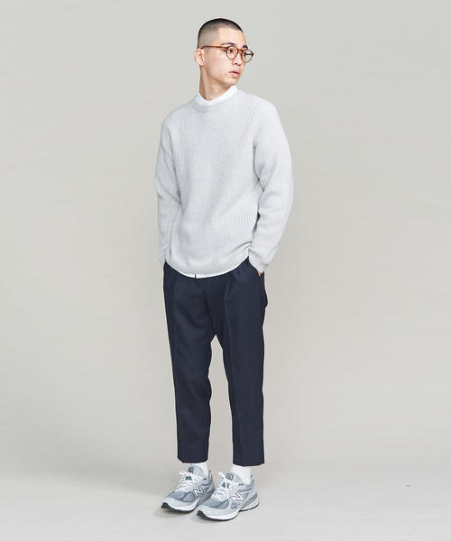 BEAUTY&YOUTH UNITED ARROWS（ビューティーアンドユースユナイテッドアローズ）の「BY サキソニー 1P ワイド テーパードパンツ о（スラックス・メンズ・ネイビー/ブラウン・X-LARGE/LARGE/SMALL/MEDIUM）」の19枚目の写真
