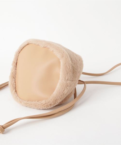 PARKS TOKYO SELECT（パークストウキョウセレクト）の「ﾌｧｰ巾着BAG（ハンドバッグ・レディース・グレー/ベージュ・FREE）」の5枚目の写真