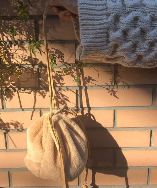 PARKS TOKYO SELECT（パークストウキョウセレクト）の「ﾌｧｰ巾着BAG（ハンドバッグ・レディース・グレー/ベージュ・FREE）」の8枚目の写真