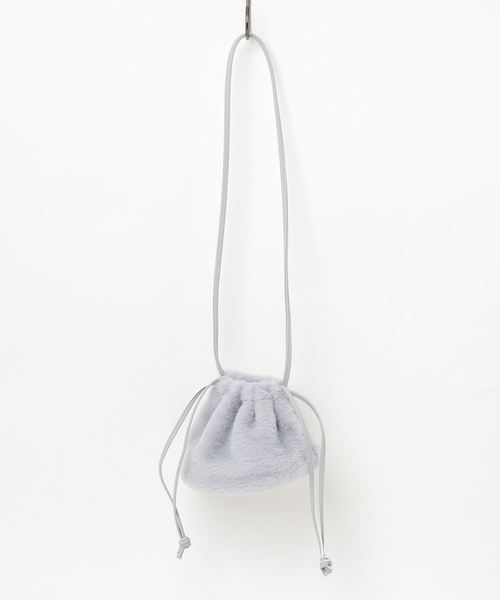 PARKS TOKYO SELECT（パークストウキョウセレクト）の「ﾌｧｰ巾着BAG（ハンドバッグ・レディース・グレー/ベージュ・FREE）」の9枚目の写真
