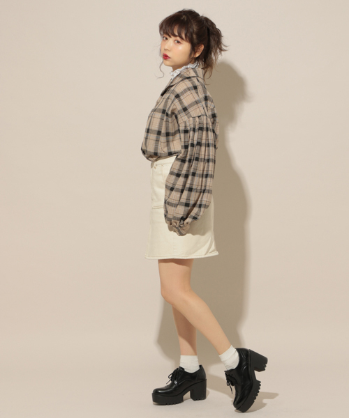 apres jour（アプレジュール）の「アソート袖ボリューム開襟シャツ【ZOZOTOWN限定アイテム】（シャツ/ブラウス・レディース・ベージュ/ライトグリーン/サックスブルー/マスタード/ライトブルー/ピンク/アイボリー/ダークブルー・フリー）」の15枚目の写真