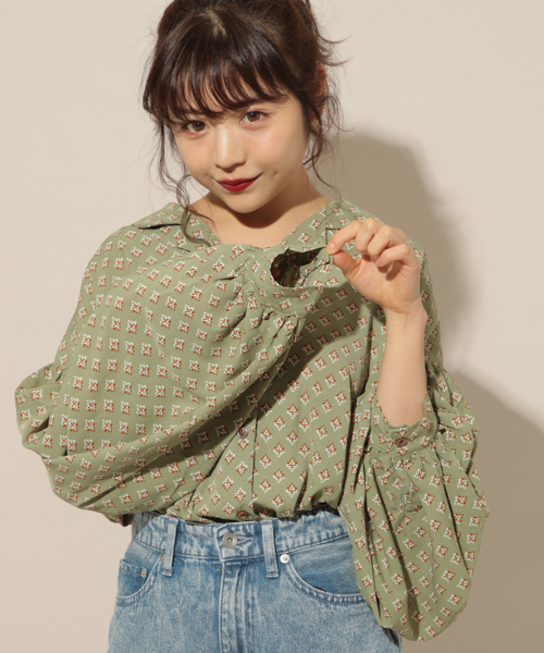 apres jour（アプレジュール）の「アソート袖ボリューム開襟シャツ【ZOZOTOWN限定アイテム】（シャツ/ブラウス・レディース・ベージュ/ライトグリーン/サックスブルー/マスタード/ライトブルー/ピンク/アイボリー/ダークブルー・フリー）」の18枚目の写真