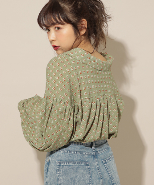 apres jour（アプレジュール）の「アソート袖ボリューム開襟シャツ【ZOZOTOWN限定アイテム】（シャツ/ブラウス・レディース・ベージュ/ライトグリーン/サックスブルー/マスタード/ライトブルー/ピンク/アイボリー/ダークブルー・フリー）」の21枚目の写真