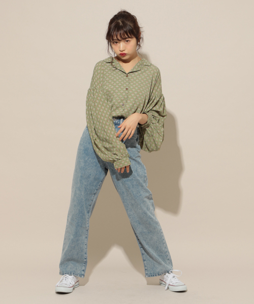 apres jour（アプレジュール）の「アソート袖ボリューム開襟シャツ【ZOZOTOWN限定アイテム】（シャツ/ブラウス・レディース・ベージュ/ライトグリーン/サックスブルー/マスタード/ライトブルー/ピンク/アイボリー/ダークブルー・フリー）」の22枚目の写真