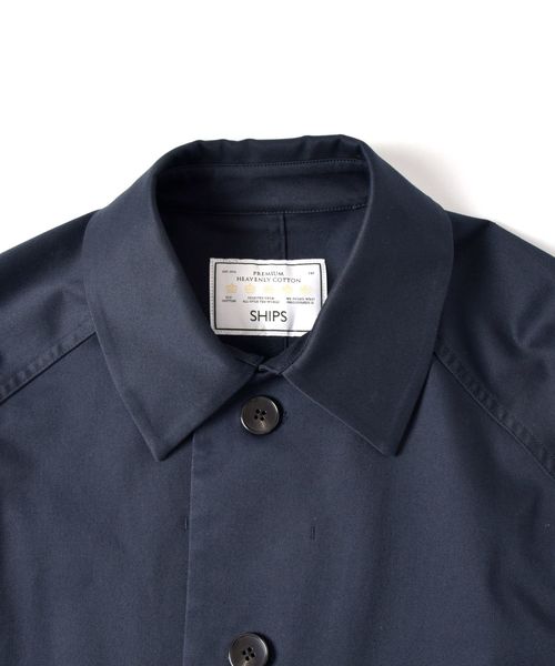 SHIPS(シップス)の「SU: 【HEAVENLY COTTON】 DUSTER COAT ■(ステンカラーコート・メンズ・ベージュ/グリーン/ネイビー/イエロー・S/M/L/XL)」の17枚目の写真