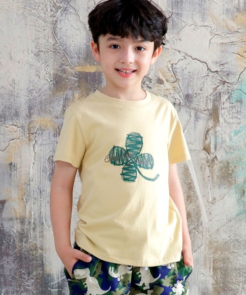 Bee des Bee(ビーデスビー)の「半袖プリントTシャツ(Tシャツ/カットソー・キッズ・ホワイト/ブラック/グレー/チャコール/ミント/ダークグリーン/グリーン/レッド/サックスブルー/ブラウン/イエロー/ネイビー/パープル/エメラルド/グリーン系その他/杢グレー/オレンジ/カーキ/ブラック系その他/ホワイト系その他/ワイン/ライトイエロー/グリーン系その他2/ベージュ・110cm/100cm/120cm/130cm/140cm/150cm)」の10枚目の写真