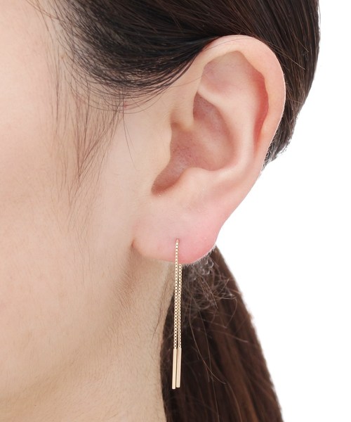 COCOSHNIK(ココシュニック)の「ネチアンチェーン ピアス(小)(ピアス(両耳用)・レディース・ホワイト系その他7・00)」の5枚目の写真