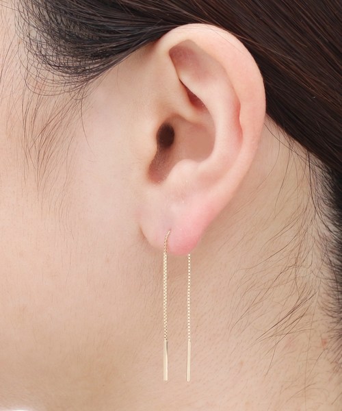 COCOSHNIK(ココシュニック)の「ネチアンチェーン ピアス(小)(ピアス(両耳用)・レディース・ホワイト系その他7・00)」の6枚目の写真