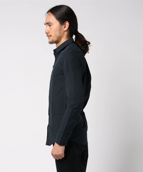Magine（マージン）の「【Magine】CTN CHAMBRAY STANDARD SHIRTS L/S:コットン　シャンブレー スタンダードシャツ（シャツ/ブラウス・メンズ・ホワイト/ブラック/ネイビー/テラコッタ・44/46）」の5枚目の写真