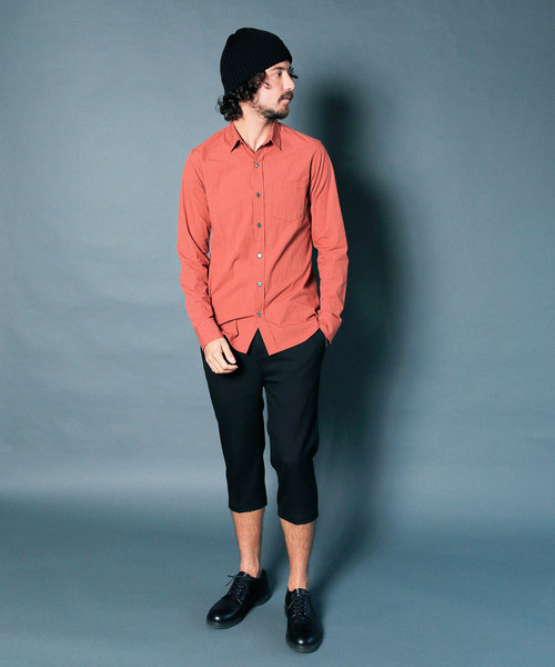 Magine（マージン）の「【Magine】CTN CHAMBRAY STANDARD SHIRTS L/S:コットン　シャンブレー スタンダードシャツ（シャツ/ブラウス・メンズ・ホワイト/ブラック/ネイビー/テラコッタ・44/46）」の9枚目の写真